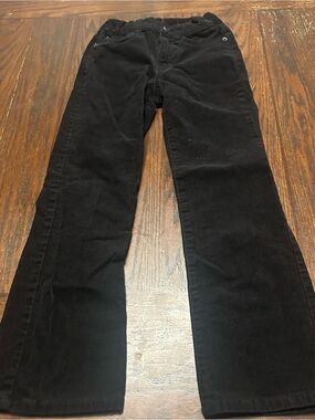 Thereabouts Girl Size 7 Black Corduroy High Rise Straight Leg Pants